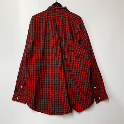 【中古品】【メンズ】 RALPH LAUREN ラルフローレン 90S BLAIRE LS BD CHECK SHIRT ブレア  ロングスリーブ チェックシャツ 長袖 トップス 146-250208-as-34-izu サイズ：XL カラー：レッド系 万代Net店