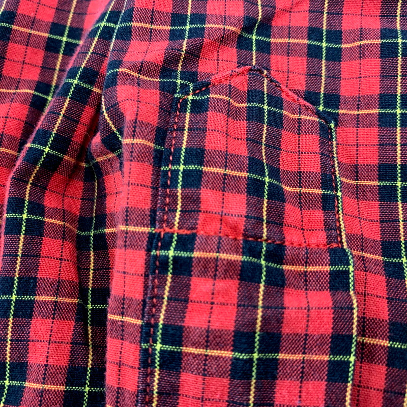 【中古品】【メンズ】 RALPH LAUREN ラルフローレン 90S BLAIRE LS BD CHECK SHIRT ブレア  ロングスリーブ チェックシャツ 長袖 トップス 146-250208-as-34-izu サイズ：XL カラー：レッド系 万代Net店