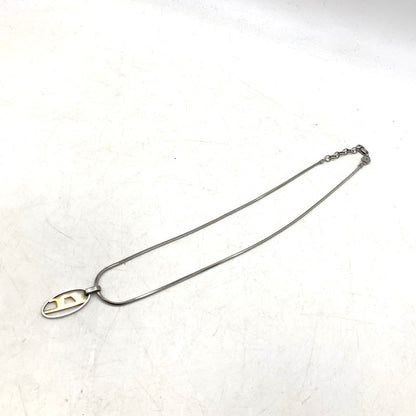 【中古品】【メンズ/レディース】 DIESEL ディーゼル TWO TONE STAINLESS STEEL PENDANT NECKLACE ツートーン ステンレス スチール ペンダント ネックレス アクセサリー 192-241219-as-22-izu カラー：シルバー 万代Net店