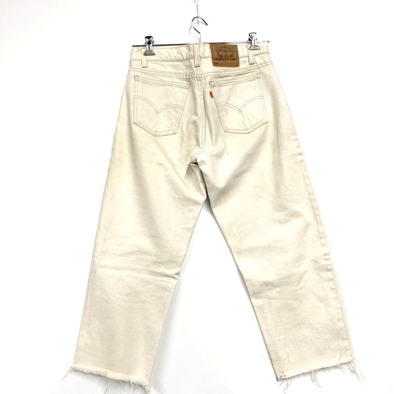【現状渡し品】【メンズ】 Levi's リーバイス 90S 550 WHITE DENIM PANTS 40550-0252 ホワイトデニムパンツ 刻印575 オレンジタブ 95年4月製造 ジーンズ ズボン ボトムス 157-241222-ay-09-izu サイズ：31×32 カラー：ホワイト 万代Net店