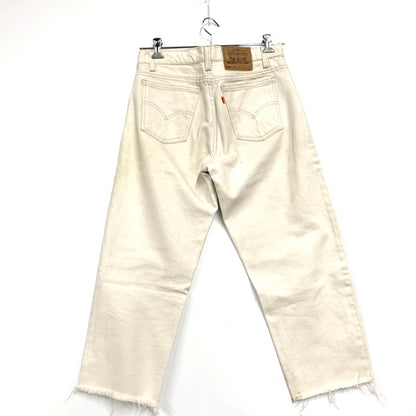 【現状渡し品】【メンズ】 Levi's リーバイス 90S 550 WHITE DENIM PANTS 40550-0252 ホワイトデニムパンツ 刻印575 オレンジタブ 95年4月製造 ジーンズ ズボン ボトムス 157-241222-ay-09-izu サイズ：31×32 カラー：ホワイト 万代Net店
