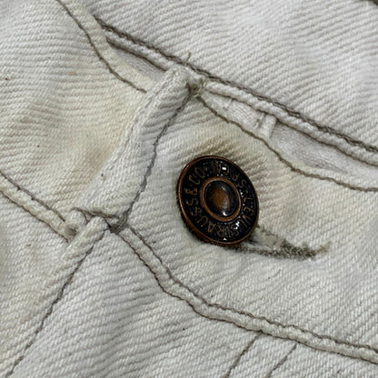 【現状渡し品】【メンズ】 Levi's リーバイス 90S 550 WHITE DENIM PANTS 40550-0252 ホワイトデニムパンツ 刻印575 オレンジタブ 95年4月製造 ジーンズ ズボン ボトムス 157-241222-ay-09-izu サイズ：31×32 カラー：ホワイト 万代Net店