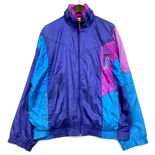 【中古品】【メンズ】 NIKE ナイキ 90S NYLON JACKET 90年代 銀タグ ナイロンジャケット アウター 長袖 146-241223-ma-07-izu サイズ：L カラー：紫系マルチ 万代Net店