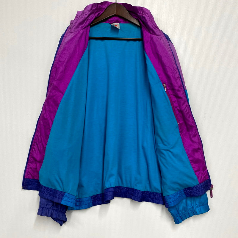 【中古品】【メンズ】 NIKE ナイキ 90S NYLON JACKET 90年代 銀タグ ナイロンジャケット アウター 長袖 146-241223-ma-07-izu サイズ：L カラー：紫系マルチ 万代Net店