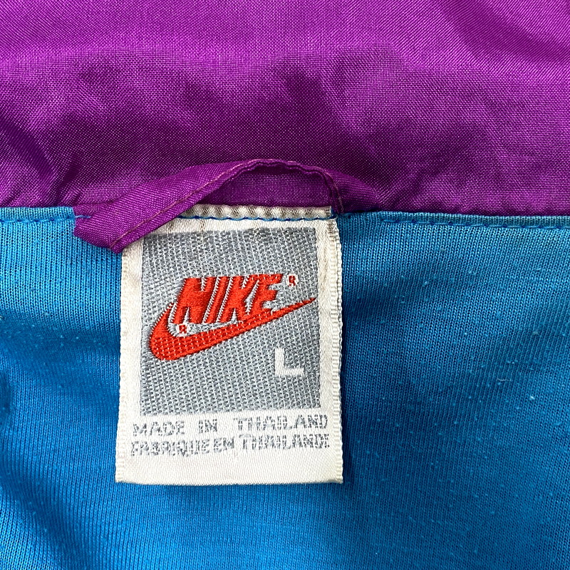 【中古品】【メンズ】 NIKE ナイキ 90S NYLON JACKET 90年代 銀タグ ナイロンジャケット アウター 長袖 146-241223-ma-07-izu サイズ：L カラー：紫系マルチ 万代Net店