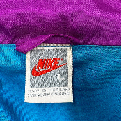 【中古品】【メンズ】 NIKE ナイキ 90S NYLON JACKET 90年代 銀タグ ナイロンジャケット アウター 長袖 146-241223-ma-07-izu サイズ：L カラー：紫系マルチ 万代Net店