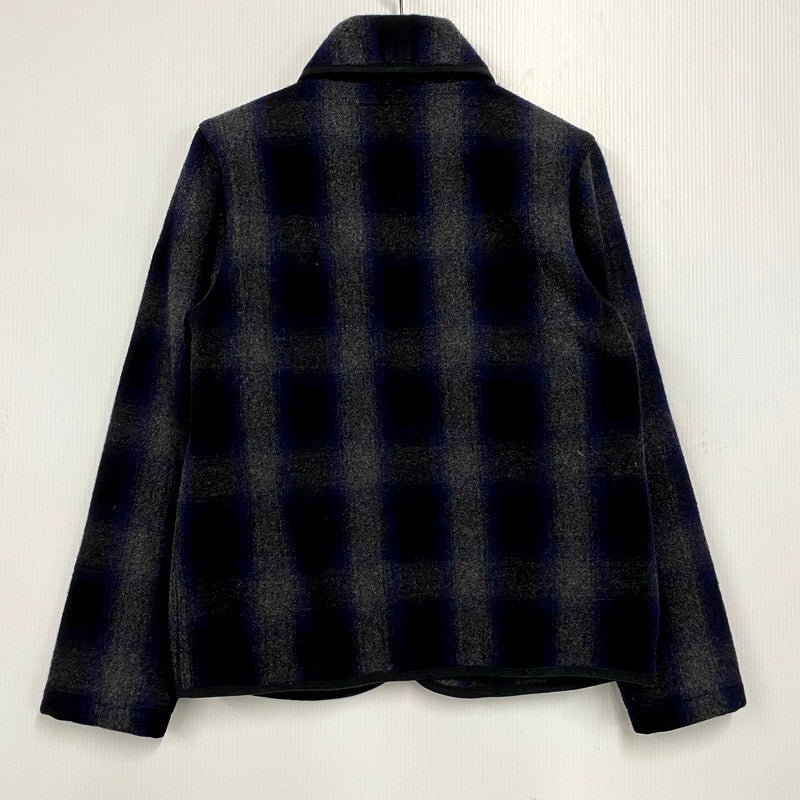 【中古品】【メンズ】 AA387-47003JJ WOOL CHECK SHAWL COLLAR JACKET ウールチェックショールカラージャケット アウター 長袖 147-241223-ma-08-izu サイズ：S カラー：マルチ 万代Net店