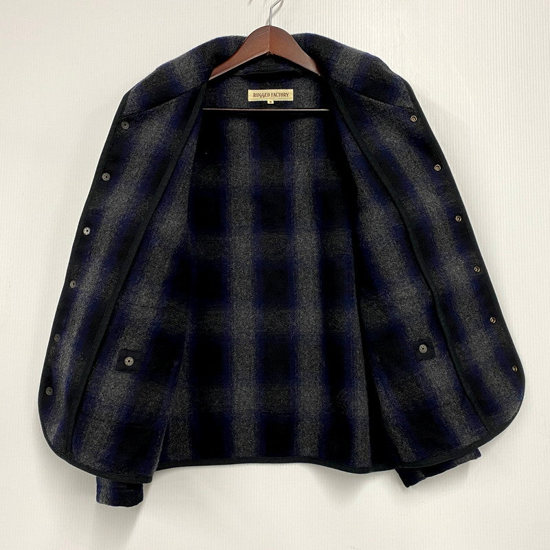 【中古品】【メンズ】 AA387-47003JJ WOOL CHECK SHAWL COLLAR JACKET ウールチェックショールカラージャケット アウター 長袖 147-241223-ma-08-izu サイズ：S カラー：マルチ 万代Net店