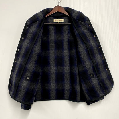 【中古品】【メンズ】 AA387-47003JJ WOOL CHECK SHAWL COLLAR JACKET ウールチェックショールカラージャケット アウター 長袖 147-241223-ma-08-izu サイズ：S カラー：マルチ 万代Net店