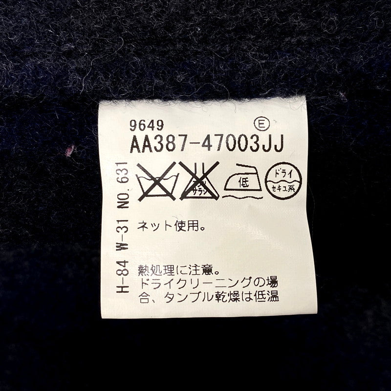 【中古品】【メンズ】 AA387-47003JJ WOOL CHECK SHAWL COLLAR JACKET ウールチェックショールカラージャケット アウター 長袖 147-241223-ma-08-izu サイズ：S カラー：マルチ 万代Net店