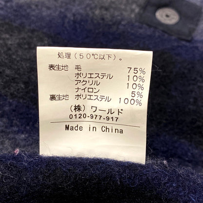 【中古品】【メンズ】 AA387-47003JJ WOOL CHECK SHAWL COLLAR JACKET ウールチェックショールカラージャケット アウター 長袖 147-241223-ma-08-izu サイズ：S カラー：マルチ 万代Net店