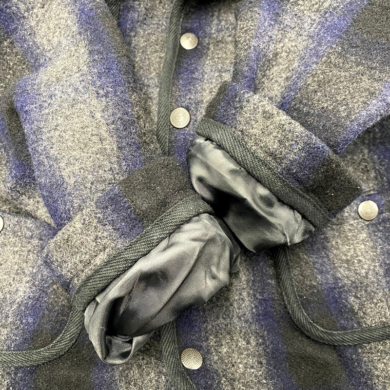 【中古品】【メンズ】 AA387-47003JJ WOOL CHECK SHAWL COLLAR JACKET ウールチェックショールカラージャケット アウター 長袖 147-241223-ma-08-izu サイズ：S カラー：マルチ 万代Net店