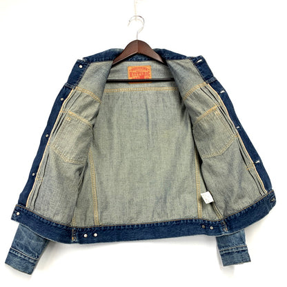 【中古品】【メンズ】 HYSTERIC GLAMOUR ヒステリックグラマー USED 2ND TYPE DENIM JACKET 0261AB10 ユーズド セカンドタイプ デニムジャケット アウター 140-241221-as-27-izu サイズ：S カラー：インディゴ 万代Net店