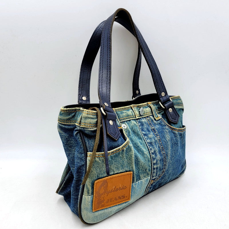 【現状渡し品】【レディース】 HYSTERIC GLAMOUR ヒステリックグラマー DENIM HAND BAG 3QB-3560 デニム ハンドバッグ カバン 鞄 188-241221-as-13-izu カラー：インディゴ系 万代Net店