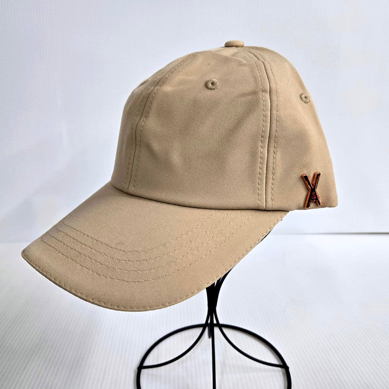 【中古美品】【メンズ/レディース】  VARZAR ROSE GOLD STUD OVER FIT BALL CAP バザール ローズゴールド スタッズ オーバーフィット ベースボール キャップ 帽子 服飾雑貨 185-241222-ay-37-izu サイズ：F カラー：ベージュ 万代Net店