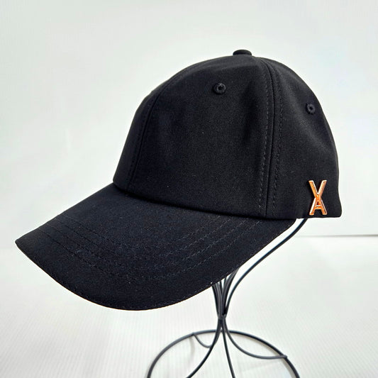 【中古美品】【メンズ/レディース】  VARZAR ROSE GOLD STUD OVER FIT BALL CAP バザール ローズゴールド スタッズ オーバーフィット ベースボール キャップ 帽子 服飾雑貨 185-241222-ay-36-izu サイズ：F カラー：ブラック 万代Net店