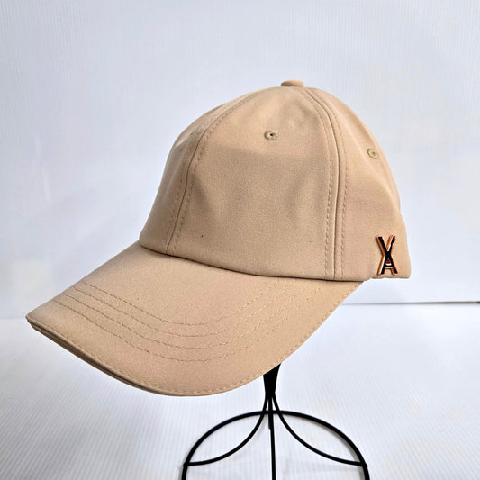 【中古美品】【メンズ/レディース】  VARZAR ROSE GOLD STUD OVER FIT BALL CAP バザール ローズゴールド スタッズ オーバーフィット ベースボール キャップ 帽子 服飾雑貨 185-241222-ay-26-izu サイズ：F カラー：ベージュ 万代Net店