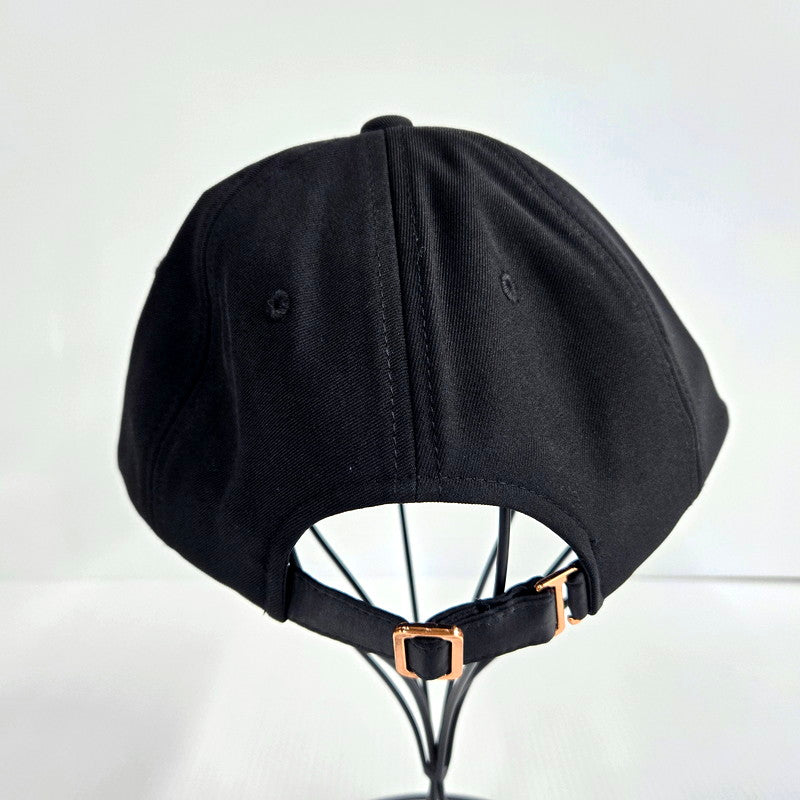 【中古美品】【メンズ/レディース】  VARZAR ROSE GOLD STUD OVER FIT BALL CAP バザール ローズゴールド スタッズ オーバーフィット ベースボール キャップ 帽子 服飾雑貨 185-241222-ay-25-izu サイズ：F カラー：ブラック 万代Net店