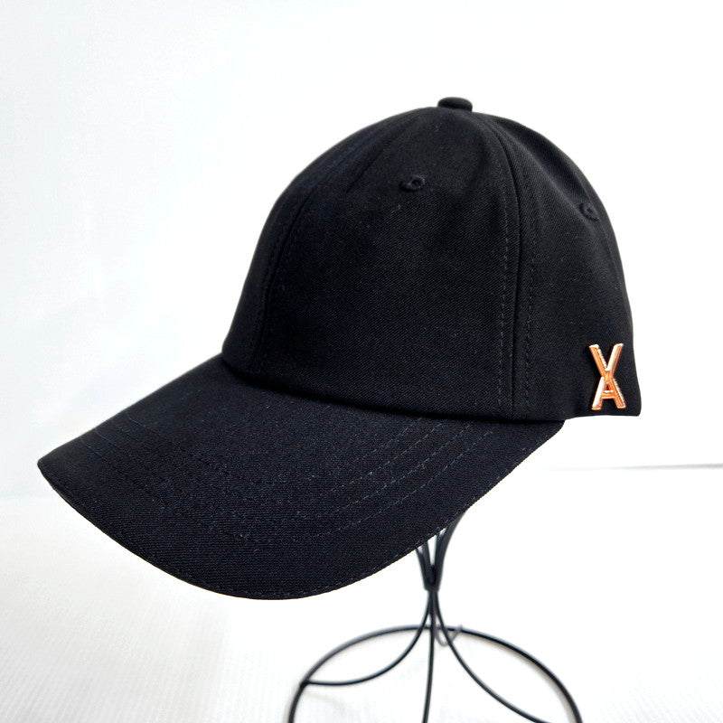 【中古美品】【メンズ/レディース】  VARZAR ROSE GOLD STUD OVER FIT BALL CAP バザール ローズゴールド スタッズ オーバーフィット ベースボール キャップ 帽子 服飾雑貨 185-241222-ay-31-izu サイズ：F カラー：ブラック 万代Net店