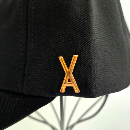 【中古美品】【メンズ/レディース】  VARZAR ROSE GOLD STUD OVER FIT BALL CAP バザール ローズゴールド スタッズ オーバーフィット ベースボール キャップ 帽子 服飾雑貨 185-241222-ay-31-izu サイズ：F カラー：ブラック 万代Net店