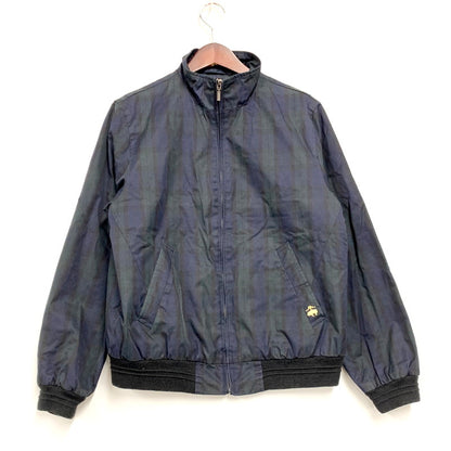 【中古品】【メンズ】 Brooks Brothers ブルックスブラザーズ 55501-02 CHECK ZIP BLOUSON チェックジップブルゾン アウター 長袖 147-241223-ma-39-izu サイズ：S カラー：グリーン/ネイビー 万代Net店