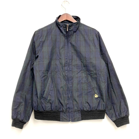 【中古品】【メンズ】 Brooks Brothers ブルックスブラザーズ 55501-02 CHECK ZIP BLOUSON チェックジップブルゾン アウター 長袖 147-241223-ma-39-izu サイズ：S カラー：グリーン/ネイビー 万代Net店