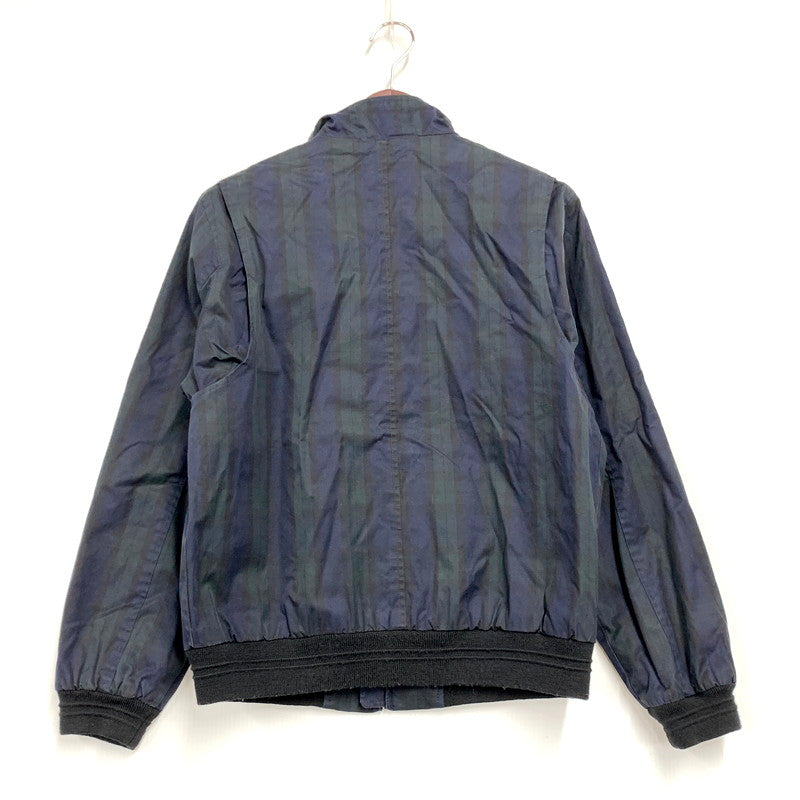 【中古品】【メンズ】 Brooks Brothers ブルックスブラザーズ 55501-02 CHECK ZIP BLOUSON チェックジップブルゾン アウター 長袖 147-241223-ma-39-izu サイズ：S カラー：グリーン/ネイビー 万代Net店