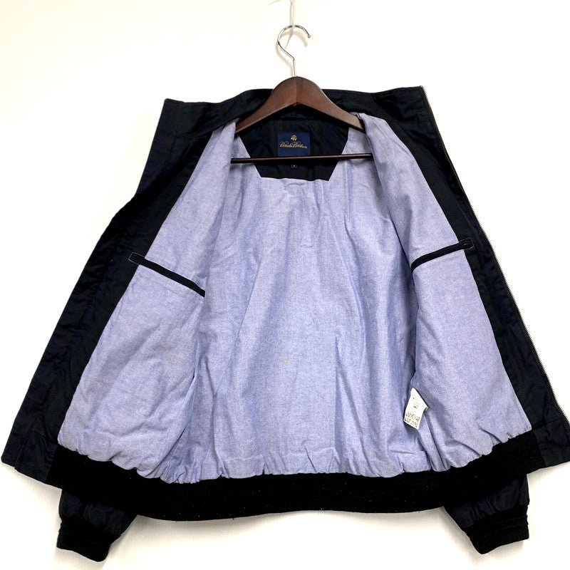 【中古品】【メンズ】 Brooks Brothers ブルックスブラザーズ 55501-02 CHECK ZIP BLOUSON チェックジップブルゾン アウター 長袖 147-241223-ma-39-izu サイズ：S カラー：グリーン/ネイビー 万代Net店