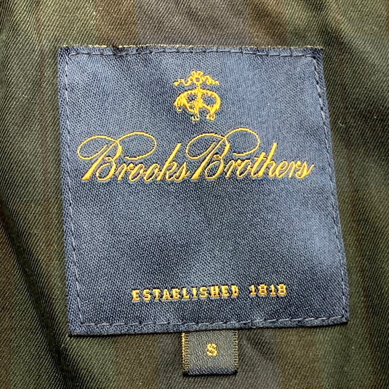 【中古品】【メンズ】 Brooks Brothers ブルックスブラザーズ 55501-02 CHECK ZIP BLOUSON チェックジップブルゾン アウター 長袖 147-241223-ma-39-izu サイズ：S カラー：グリーン/ネイビー 万代Net店