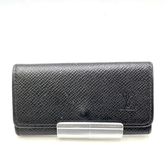 【中古品】【メンズ/レディース】 LOUIS VUITTON ルイ・ヴィトン CA0071 M30522 タイガ ミュルティクレ4 キーケース 4連 小物 179-241223-ma-31-izu カラー：黒 万代Net店