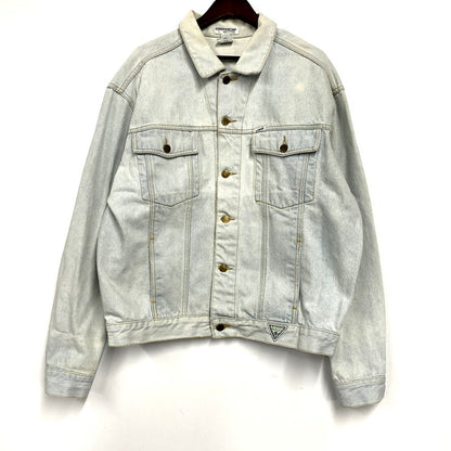 【中古品】【メンズ】 Guess ゲス 90S DENIM JACKET デニムジャケット USA製 Gジャン ジージャン アウター 146-241226-ay-04-izu サイズ：XL カラー：ライトインディゴ 万代Net店