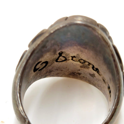 【現状渡し品】【メンズ/レディース】  UNKNOWN 925 STONE SILVER RING ストーン シルバー リング 指輪 アクセサリー 192-241224-as-20-izu カラー：シルバー系 万代Net店