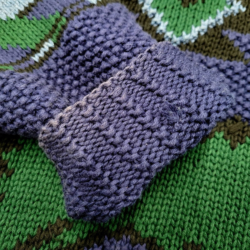 【現状渡し品】【メンズ】 CHAPS RALPH LAUREN チャップス ラルフローレン 80S HAND KNIT ハンドニット 長袖 トップス 146-241226-as-01-izu サイズ：L カラー：マルチ 万代Net店