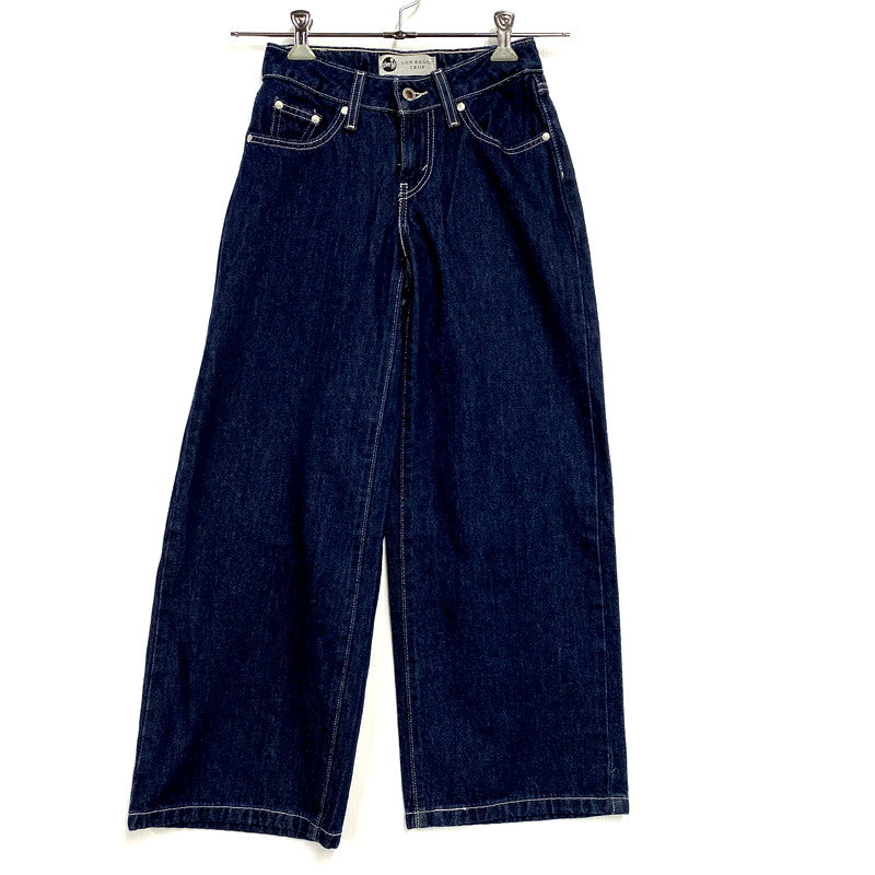 【中古品】【レディース】 Levi's リーバイス SILVER TAB LOW BAGGY CROP WIDE DENIM PANTS A6281-0001 シルバータブ ローバギークロップ ワイドデニムパンツ ジーンズ ズボン ボトムス 171-241230-ay-05-izu サイズ：23 カラー：インディゴ 万代Net店