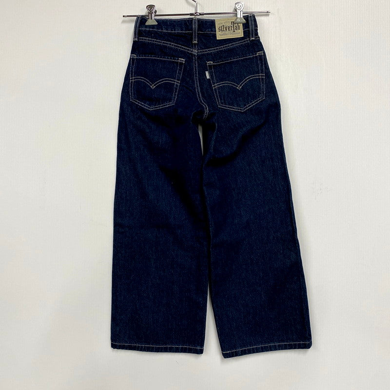 【中古品】【レディース】 Levi's リーバイス SILVER TAB LOW BAGGY CROP WIDE DENIM PANTS A6281-0001 シルバータブ ローバギークロップ ワイドデニムパンツ ジーンズ ズボン ボトムス 171-241230-ay-05-izu サイズ：23 カラー：インディゴ 万代Net店