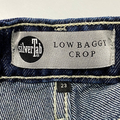 【中古品】【レディース】 Levi's リーバイス SILVER TAB LOW BAGGY CROP WIDE DENIM PANTS A6281-0001 シルバータブ ローバギークロップ ワイドデニムパンツ ジーンズ ズボン ボトムス 171-241230-ay-05-izu サイズ：23 カラー：インディゴ 万代Net店