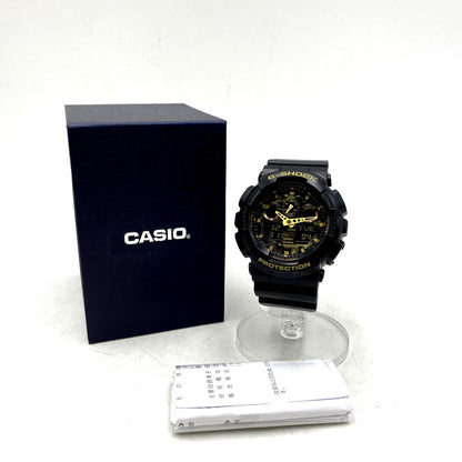 【中古品】【メンズ】 G-SHOCK ジーショック GA-100CF-1A9JF GA-100 SERIES アナデジ腕時計 196-241231-ma-02-izu サイズ：55×51.2×16.9mm カラー：黒×茶系カモ柄 万代Net店