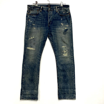 【中古品】【メンズ】 POLO RALPH LAUREN ポロ・ラルフローレン USED DENIM PANTS 09832 ユーズドデニムパンツ ジーンズ ボトムス 158-241231-as-27-izu サイズ：36×34 カラー：インディゴ 万代Net店