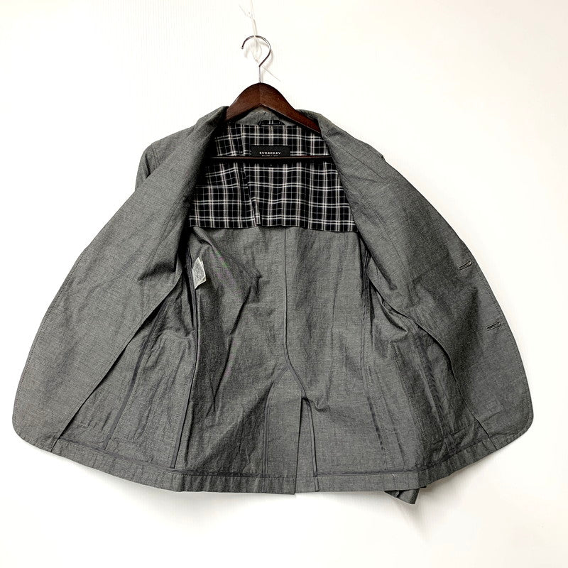 【中古品】【メンズ】 BURBERRY BLACK LABEL バーバリーブラックレーベル 2B TAILORED JACKET D1F63-773-06 2B テーラードジャケット アウター 141-250102-as-08-izu サイズ：S カラー：グレー 万代Net店