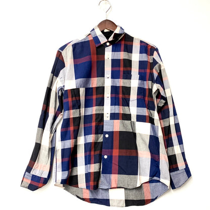 【中古品】【メンズ】 BLACK LABELCRESTBRIDGE ブラックレーベル・クレストブリッジ LS CHECK SHIRT 51M01-100-28 ロングスリーブ チェックシャツ 長袖 トップス 141-250102-as-07-izu サイズ：S カラー：マルチカラー 万代Net店