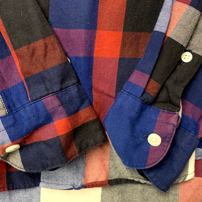 【中古品】【メンズ】 BLACK LABELCRESTBRIDGE ブラックレーベル・クレストブリッジ LS CHECK SHIRT 51M01-100-28 ロングスリーブ チェックシャツ 長袖 トップス 141-250102-as-07-izu サイズ：S カラー：マルチカラー 万代Net店