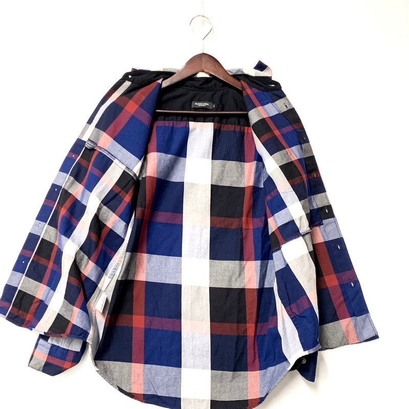 【中古品】【メンズ】 BLACK LABELCRESTBRIDGE ブラックレーベル・クレストブリッジ LS CHECK SHIRT 51M01-100-28 ロングスリーブ チェックシャツ 長袖 トップス 141-250102-as-07-izu サイズ：S カラー：マルチカラー 万代Net店