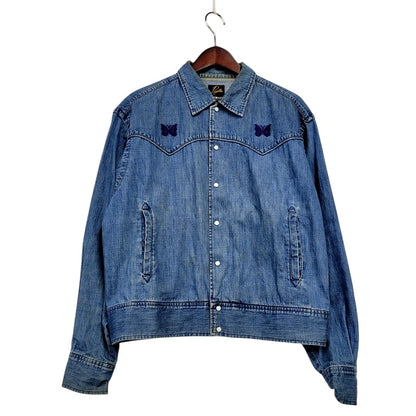 【中古品】【メンズ】 Needles ニードルス PAPILLON WESTERN DENIM JACKET IN356 パピヨン ウエスタンデニムジャケット アウター 140-241229-as-12-izu サイズ：M カラー：インディゴ 万代Net店