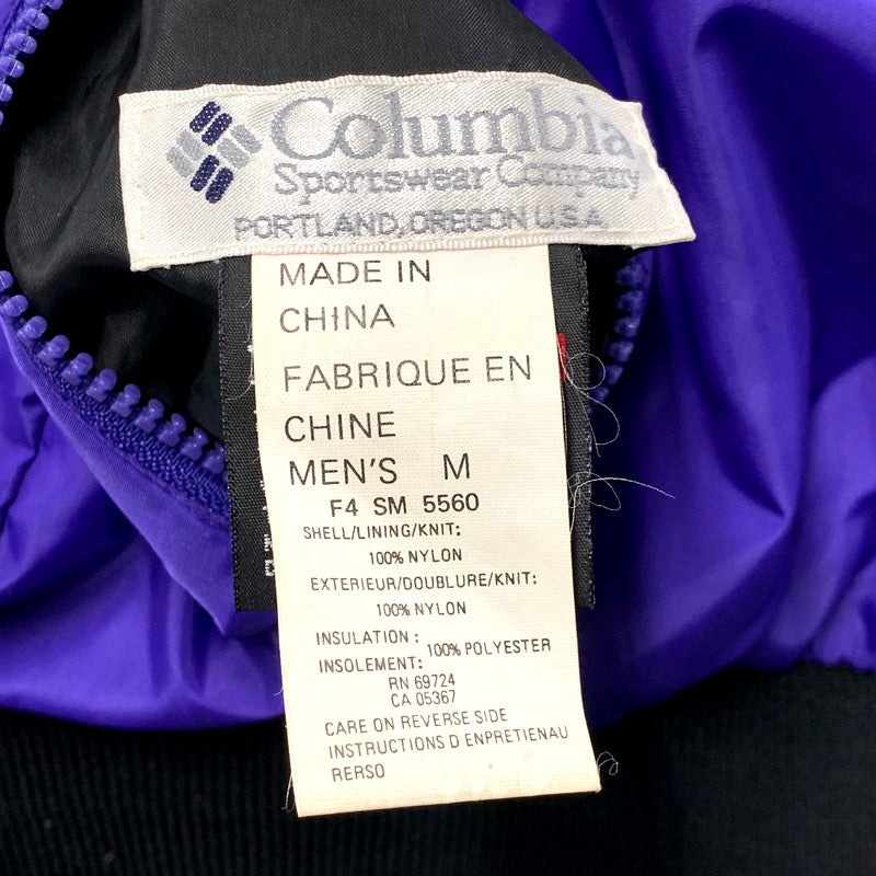 【中古品】【メンズ】 Columbia コロンビア SPORTS WEAR スポーツウェア 90s REVERSIBLE NYLON JACKET リバーシブル ナイロンジャケット アウター 146-250108-as-07-izu サイズ：M カラー：ブラック×パープル 万代Net店