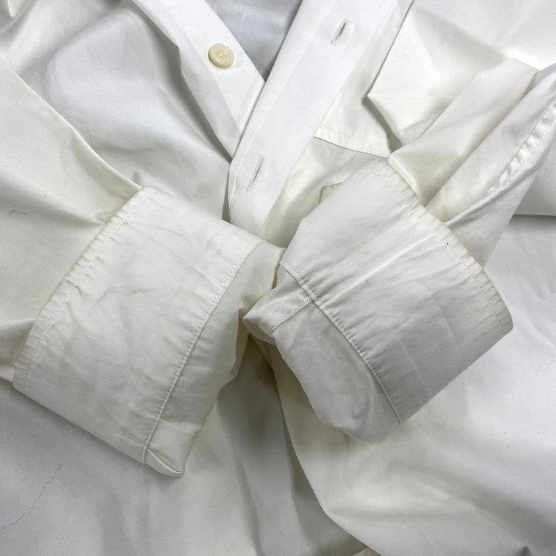 【中古品】【メンズ】 BURBERRY LONDON バーバリー ロンドン LOGO STRETCH COTTON SHIRT 8021794 ロゴストレッチ コットンシャツ 長袖 トップス 141-250107-as-15-izu サイズ：M カラー：ホワイト 万代Net店