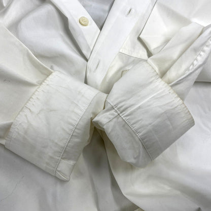 【中古品】【メンズ】 BURBERRY LONDON バーバリー ロンドン LOGO STRETCH COTTON SHIRT 8021794 ロゴストレッチ コットンシャツ 長袖 トップス 141-250107-as-15-izu サイズ：M カラー：ホワイト 万代Net店