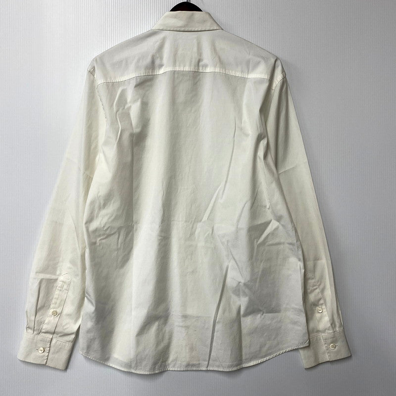 【中古品】【メンズ】 BURBERRY LONDON バーバリー ロンドン LOGO STRETCH COTTON SHIRT 8021794 ロゴストレッチ コットンシャツ 長袖 トップス 141-250107-as-15-izu サイズ：M カラー：ホワイト 万代Net店