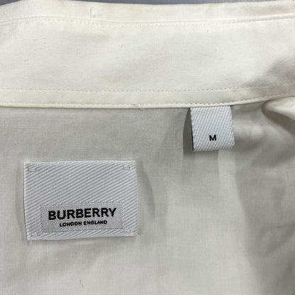 【中古品】【メンズ】 BURBERRY LONDON バーバリー ロンドン LOGO STRETCH COTTON SHIRT 8021794 ロゴストレッチ コットンシャツ 長袖 トップス 141-250107-as-15-izu サイズ：M カラー：ホワイト 万代Net店