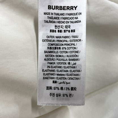 【中古品】【メンズ】 BURBERRY LONDON バーバリー ロンドン LOGO STRETCH COTTON SHIRT 8021794 ロゴストレッチ コットンシャツ 長袖 トップス 141-250107-as-15-izu サイズ：M カラー：ホワイト 万代Net店