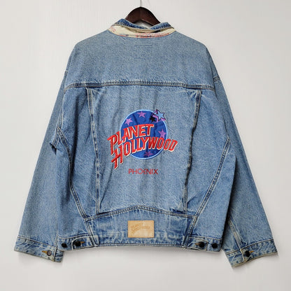 【中古品】【メンズ】  PLANET HOLLYWOOD プラネットハリウッド 90S PHOENIX DENIM JACKET 90年代 フェニックス デニムジャケット アウター 長袖 146-250111-ma-10-izu サイズ：L カラー：ライトインディゴ 万代Net店